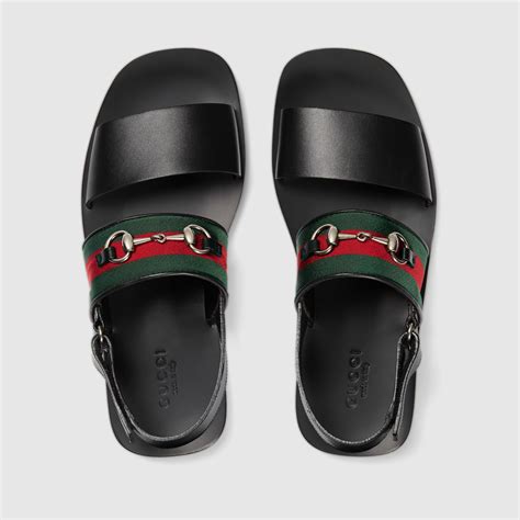 gucci sandals netaporter floral leather|Gucci leather sandals for men.